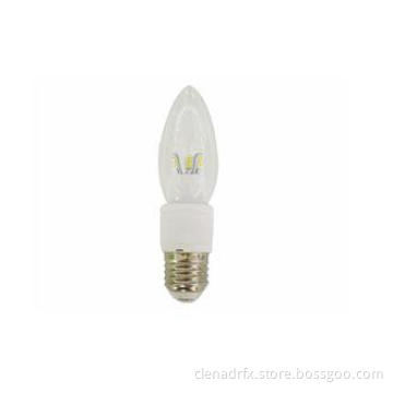 Super Bright Ceramic 400Lm Dimmable LED Candle Bulbs , LED